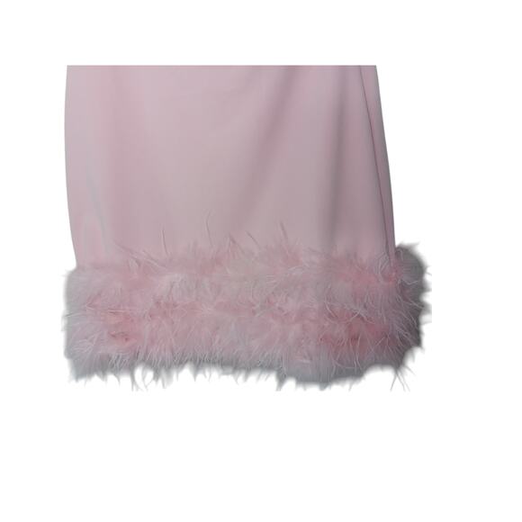 New without tags Lulus Light Pink Strapless Bustier Feather Mini Dress SZ L - Picture 5 of 13
